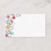 Cartes Fleur Sauvage pour Bébé (Dos)