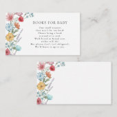 Cartes Fleur Sauvage pour Bébé (Devant / Derrière)