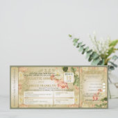 Cartes Fleurs - Carte d'Invitation de Mariage (Debout devant)