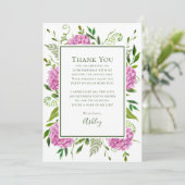 Cartes Fleurs d'Hydrangeas Roses 30 ans (Debout devant)