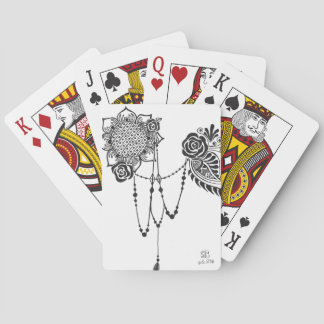 Cartes Fleurs et carte de jeu de dentelle
