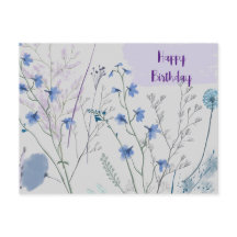 Cartes Fleurs Sauvages Rustique Bohème Fantaisiste