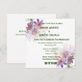 Cartes Fleurs Sauvages Violettes (Devant / Derrière)