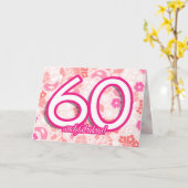 Cartes florales colorées 60e anniversaire (Fleur jaune)