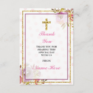 Cartes florales croisées saintes religieuses d'or