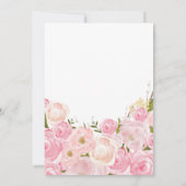 Cartes florales de conseil de Fête de la mariée (Dos)