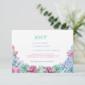 Cartes Florales de Mariage Pastel RSVP Rustique av (Debout devant)