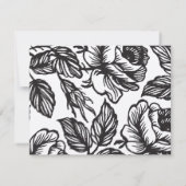 Cartes florales de Merci de mariage de roses chics (Dos)