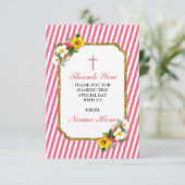 Cartes florales de rayure de corail religieuse de (Debout devant)