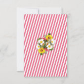 Cartes florales de rayure de corail religieuse de (Dos)