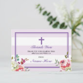 Cartes florales de rayure pourpre religieuse de (Debout devant)