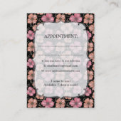 Cartes florales de rendez-vous de coiffeur de (Dos)