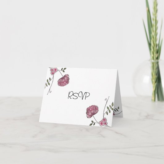 Cartes florales de RSVP (Devant)