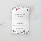 Cartes florales de RSVP (Intérieur)