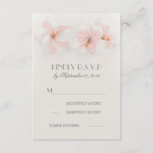 Cartes florales du mariage de plage de ketmie rose