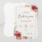 Cartes florales élégantes avec enveloppes (Devant / Derrière)