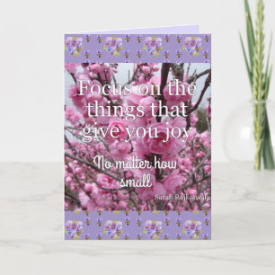 Cartes florales Fleurs roses Focus sur la Joie
