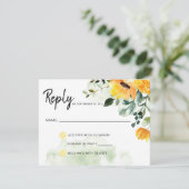 Cartes Florales Jaune de Floraison Automnale (Debout devant)