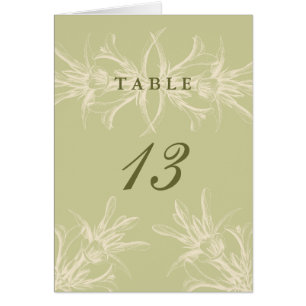 Cartes florales olives antiques d'endroit de