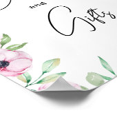 Cartes florales roses et affiche cadeau (Coin)