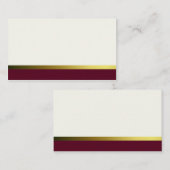 Cartes Formelles Crème (Devant / Derrière)