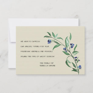 Cartes funèbres de Merci de baies