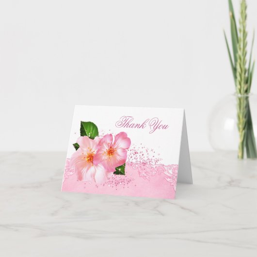 Cartes funèbres de Merci de fleurs de cerisier (Devant)