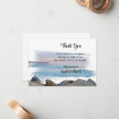 Cartes funéraires Merci, La jetée, Bereavement (Devant/Arrière en situation)