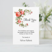 Cartes funéraires Merci, Roses de corail (Debout devant)