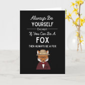 Cartes Funny Fox Citations d'humour Animal (Fleur jaune)