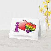 Cartes gaies de jour de mères - Luv 2 mamans (Fleur jaune)