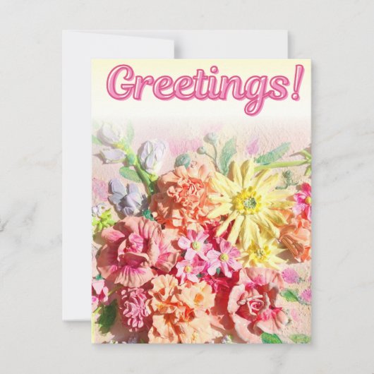 Cartes gaies pour les amis qui aiment les fleurs (Devant)