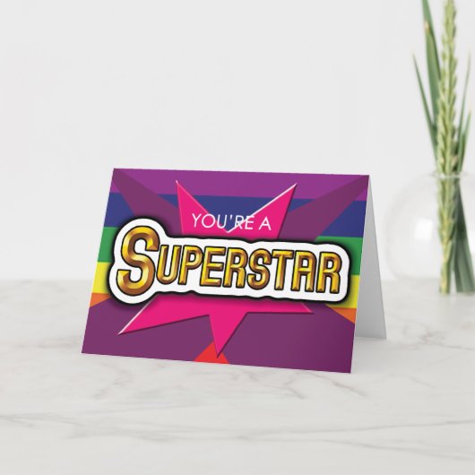 Cartes gaies - superstar (Devant)