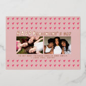 Cartes Galentine`s Day Friends 2 Photo à coeurs ro (Recto)