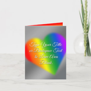 Cartes gay pride personnalisées Rainbow Love Carte