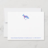 Cartes German Shepherd Aquarelle Bleue (Devant)