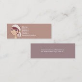 Cartes Girly de profil de fille (Devant / Derrière)