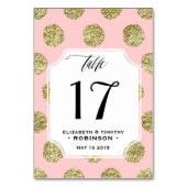 Cartes Gold Polka Dot Rose (Dos)