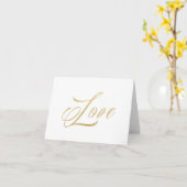 Cartes Gold Sparkle Love (Fleur jaune)