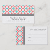 Cartes grises blanches de rendez-vous de salon (Devant / Derrière)