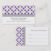 Cartes grises blanches pourpres de rendez-vous de (Devant / Derrière)