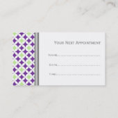 Cartes grises blanches pourpres de rendez-vous de (Dos)