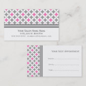 Cartes grises blanches roses de rendez-vous de (Devant / Derrière)