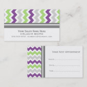 Cartes grises de rendez-vous de salon de Chevron (Devant / Derrière)