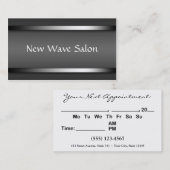 Cartes grises sophistiquées foncées de rendez-vous (Devant / Derrière)