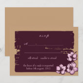 Cartes Grunge hibiscus -rsvp (Devant / Derrière)
