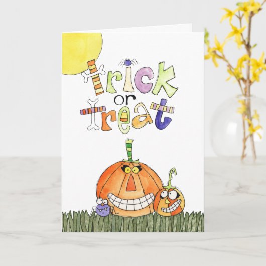Cartes Halloween (Fleur jaune)