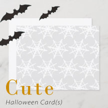 Cartes Halloween en toile d'araignée blanche