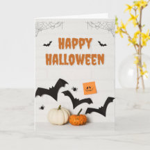 Cartes Halloween mignonnes Fantômes, Citrouilles