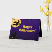 Cartes Halloween personnalisées (Fleur jaune)